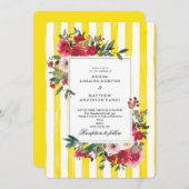 Blazing Yellow Wedding Einladung (Vorne/Hinten)