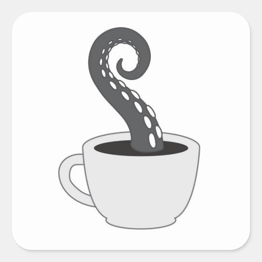 BLC-Logo-Aufkleber, weiß Quadratischer Aufkleber (Vorderseite)