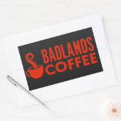 BLC-Logo und Text-Aufkleber, schwarz, Landschaft Rechteckiger Aufkleber (Umschlag)