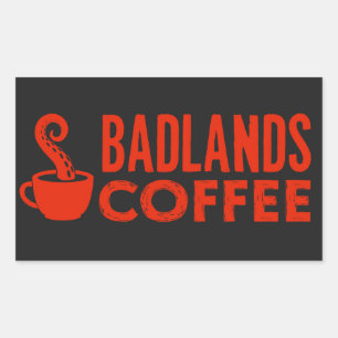 BLC-Logo und Text-Aufkleber, schwarz, Landschaft Rechteckiger Aufkleber