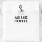 BLC-Logo und Textaufkleber, weiß Quadratischer Aufkleber (Tasche)