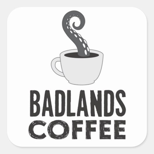 BLC-Logo und Textaufkleber, weiß Quadratischer Aufkleber (Vorderseite)