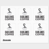 BLC-Logo und Textaufkleber, weiß Quadratischer Aufkleber (Blatt)