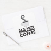 BLC-Logo und Textaufkleber, weiß Quadratischer Aufkleber (Umschlag)