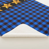 Ble & Black Buffalo Kariert mit Gold Stars Sherpadecke (3/4)