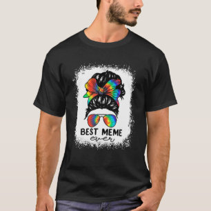 Bleach Best Meme Ever Gefärbte Krawatte Messy Bun  T-Shirt
