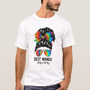 Bleach Best Nana Ever Gefärbte Krawatte Messy Bun T-Shirt