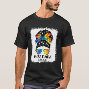 Bleach Best Nana Ever Gefärbte Krawatte Messy Bun T-Shirt