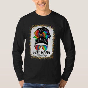 Bleach Best Nana Ever Gefärbte Krawatte Messy Bun T-Shirt