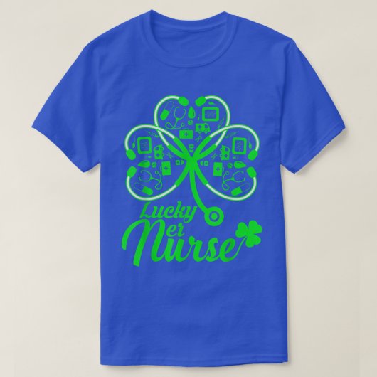 Bleach Kleeblatt Stethoscope Nurse St Patricks Day T-Shirt (Design vorne)