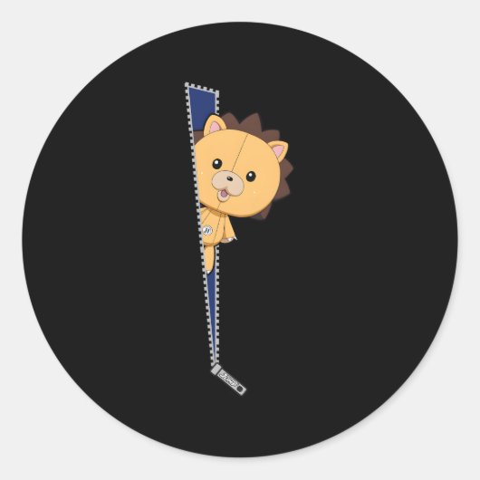 Bleach Kon Zipper Runder Aufkleber (Vorderseite)