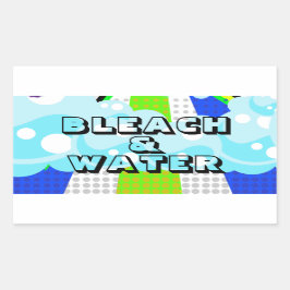 BLEACH & WASSER RECHTECKIGER AUFKLEBER