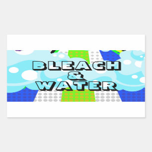 BLEACH & WASSER RECHTECKIGER AUFKLEBER