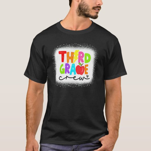 Bleached 3rd Grade Crew Teacher Student First Day T-Shirt (Vorderseite)