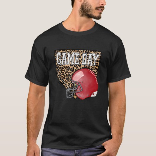 Bleached American Football Game Day Vibes T-Shirt (Vorderseite)