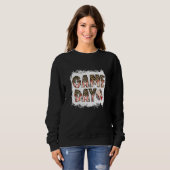 Bleached Ball Game Day Vibes Heart Leopard Sweatshirt (Vorne ganz)