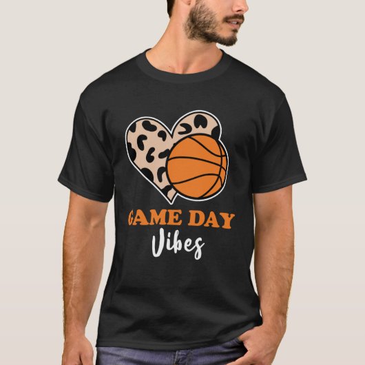 Bleached Basketball Game Vibes Basketball Mom Game T-Shirt (Vorderseite)