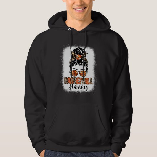 Bleached Basketball Honey Leopard Messy Bun Mother Hoodie (Vorderseite)