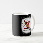 Bleached Counselor Squad Reindeer Funny Christmas Kaffeetasse (VorderseiteRechts)