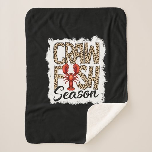 Bleached Crawfish Season Leopard Crawfish Boil Sherpadecke (Vorderseite)