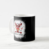 Bleached Educational Squad Reindeer Funny Christma Kaffeetasse (Vorderseite Links)