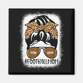 Bleached Football Mom Life With Leopard And Messy Magnet (Vorne)