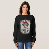 Bleached Heifer Just a Girl Who Loves Highland Cow Sweatshirt (Vorne ganz)