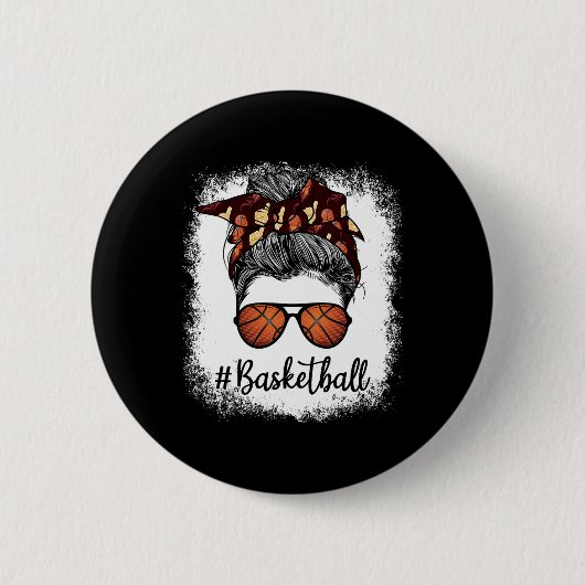 Bleached Life Bysketbyll Mama Leopard Messy Bun Gl Button (Vorderseite)