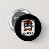 Bleached Life Bysketbyll Mama Leopard Messy Bun Gl Button (Vorne & Hinten)