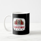 Bleached Merry Christmas Tree Funny Leopard Plaid Kaffeetasse (Links)