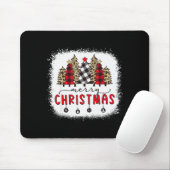 Bleached Merry Christmas Tree Funny Leopard Plaid Mousepad (Mit Mouse)