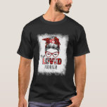 Bleached Messy Bun One Loved Paralegal Valentine's T-Shirt<br><div class="desc">Funny heart seasonal cute valentine day heart. Couples matching his and her valentine's day. Perfect tee for Mom on Valentine's Day,  Mother's Day,  Birthday or Christmas.</div>