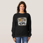 Bleached Mom Of Both Leopard Baseball Mom Softball Sweatshirt (Vorne ganz)