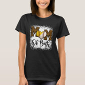 Bleached Mom Of Both Leopard Baseball Softball T-Shirt (Vorderseite)
