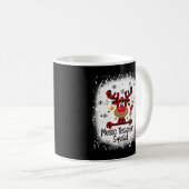 Bleached Music Teacher Squad Reindeer Funny Christ Kaffeetasse (VorderseiteRechts)