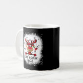 Bleached Music Teacher Squad Reindeer Funny Christ Kaffeetasse (Vorderseite Links)