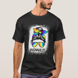 Bleached Nonna Life Messy Hair Bun Gefärbte Krawat T-Shirt