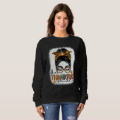 Bleached One Thankful infection control nurse Mess Sweatshirt (Vorne ganz)