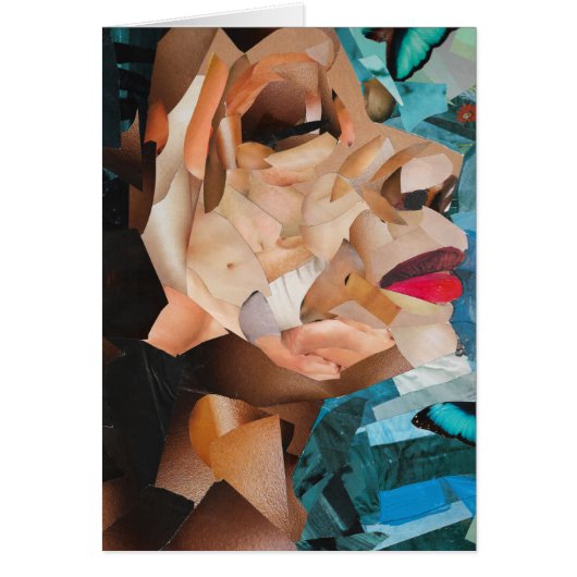 Bleached Out Face Cover Notecard (Vorne)