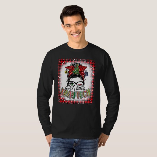 Bleached Santa's Favorite X Ray Tech Messy Bun Chr T-Shirt (Vorne ganz)