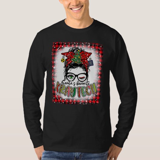 Bleached Santa's Favorite X Ray Tech Messy Bun Chr T-Shirt (Vorderseite)