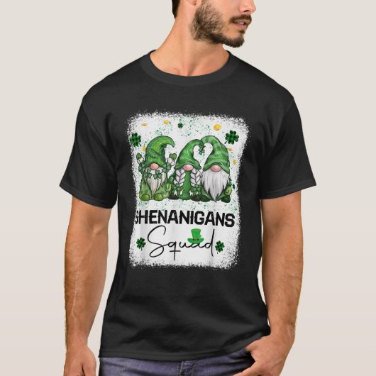 Bleached Shenanigans Squad St Patricks Day Gnomes T-Shirt (Vorderseite)
