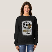Bleached Soccer Game Day Vibes Soccer Mom Game Day Sweatshirt (Vorne ganz)