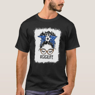 Bleached Soccer Gigi Life Leopard Messy Bun Gigi T-Shirt