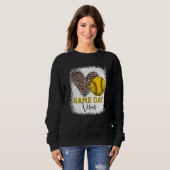Bleached Softball Game Day Vibes Softball Mom Moth Sweatshirt (Vorne ganz)