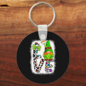 Bleached St Patricks Day St Patricks Gnomes Love T Schlüsselanhänger (Vorderseite)