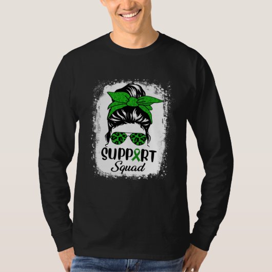 Bleached Support Messy Bun Cerebral Palsy CP Aware T-Shirt (Vorderseite)