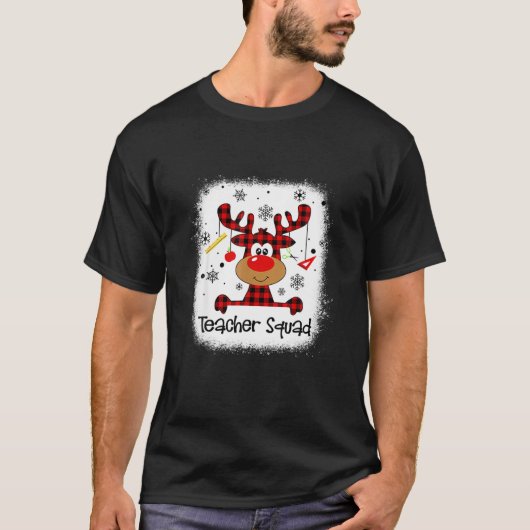 Bleached Teacher Squad Funny Teacher Christmas Xma T-Shirt (Vorderseite)