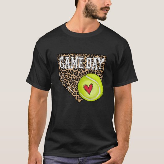 Bleached Tennis Game Day Vibes Tee Leopard Tennis (Vorderseite)