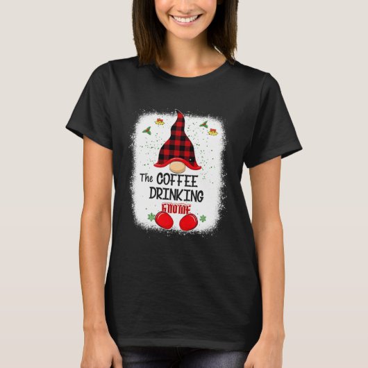 Bleached The Coffee Drinking Gnome Matching Family T-Shirt (Vorderseite)